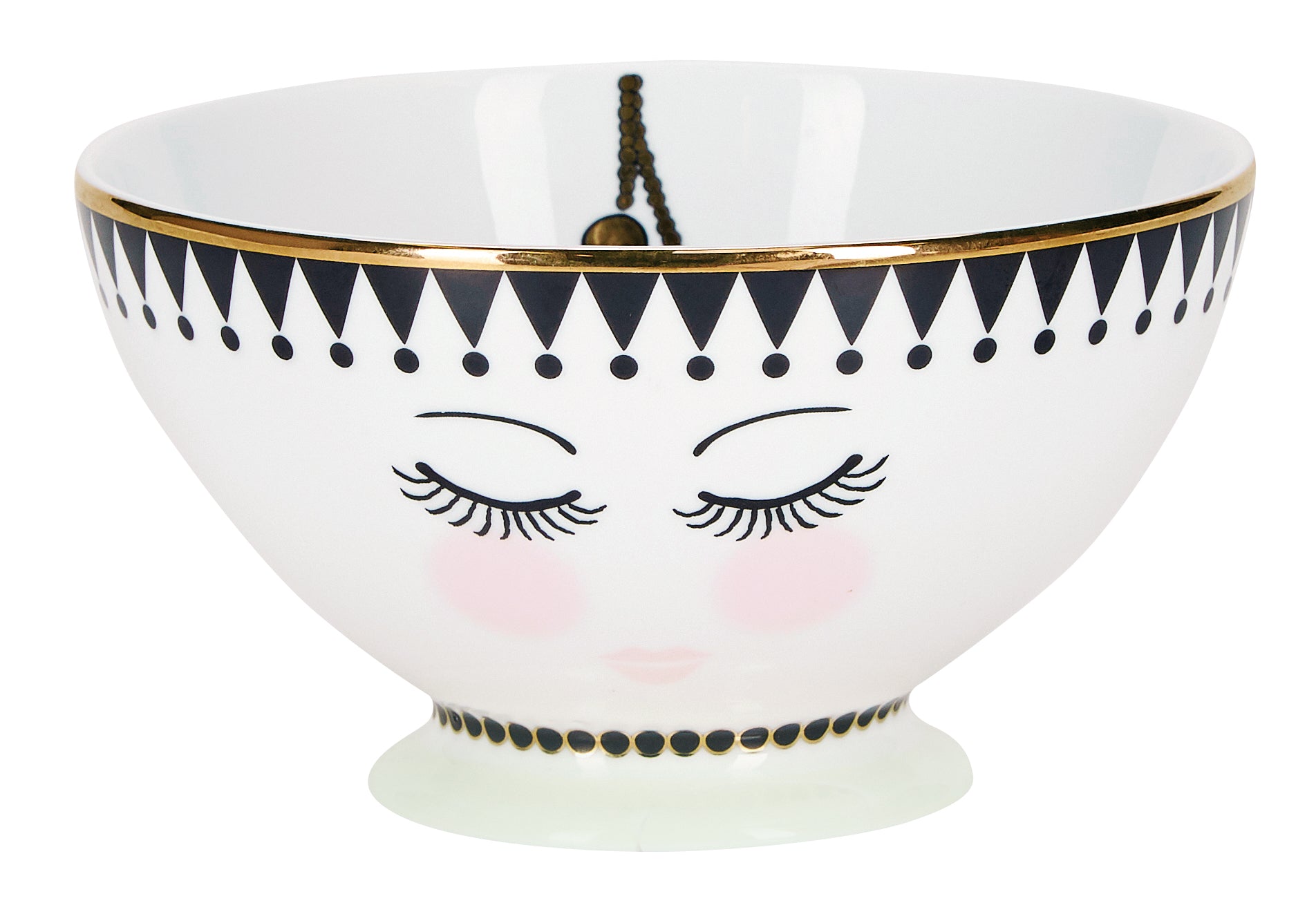 Skål m/ lukkede øjne - 8x15 cm.